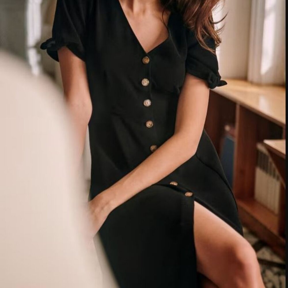 Sezane Robe Vic Dress Noir US 2 34